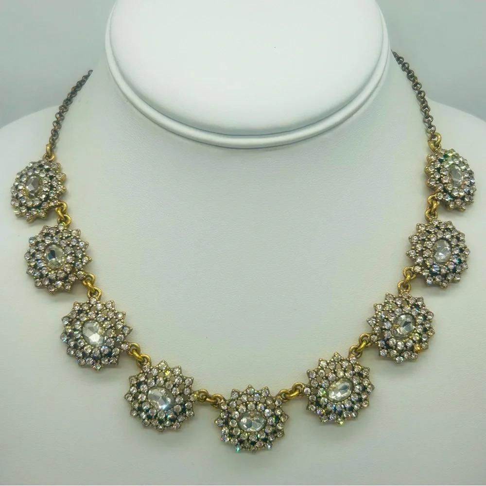 J. Crew Jeweled Disc Necklace